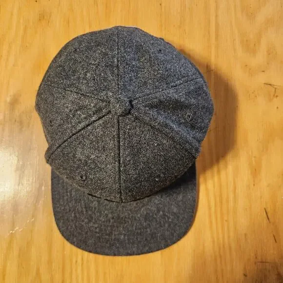 Petzl Hat Cap Snap Back Gray Wool Blend Felt Logo Mens One Size Outdoor - Picture 2 of 8